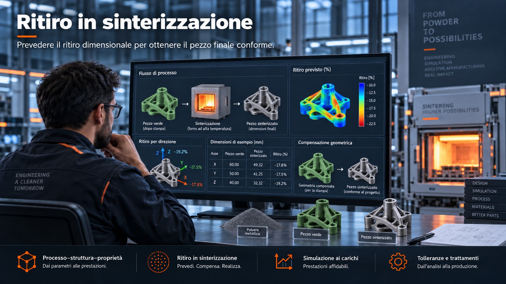 Il ritiro in sinterizzazione
